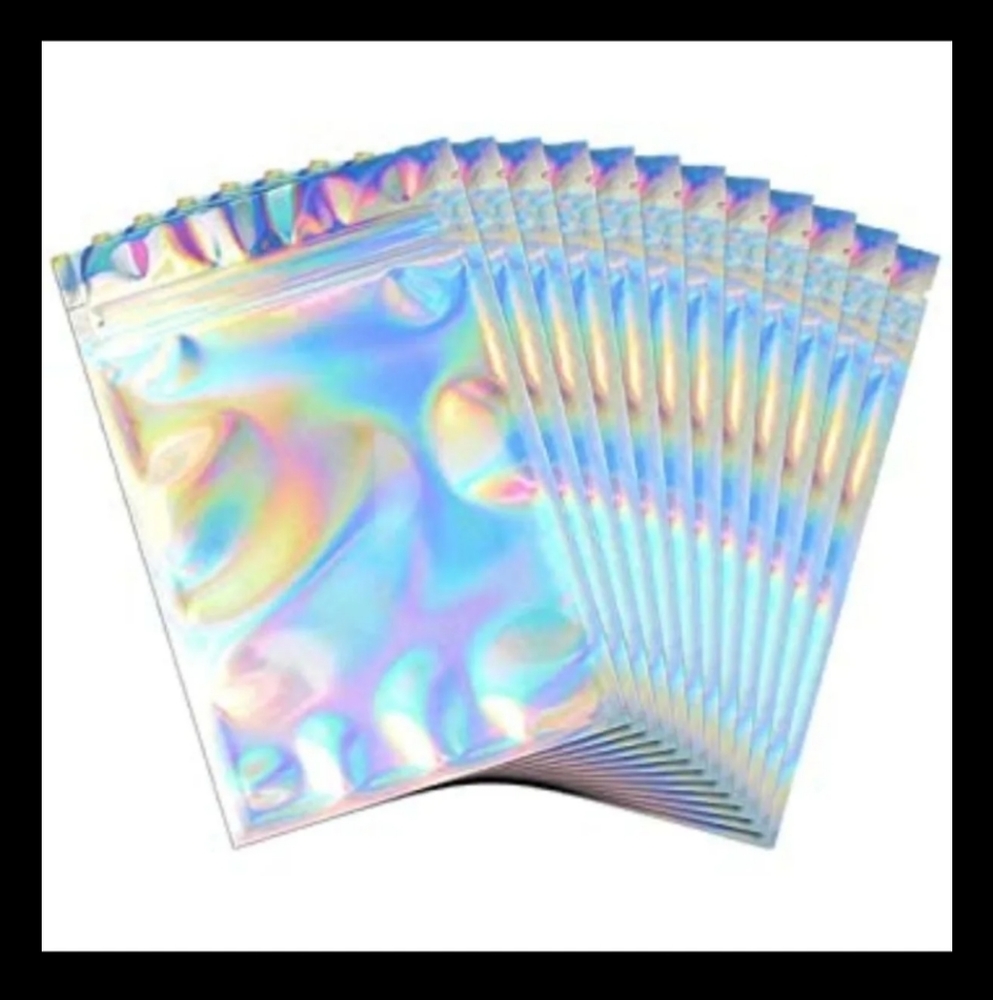 30 holographic zip bags